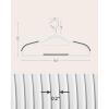 imageSONGMICS Pack of 50 Coat Hangers SpaceSaving Plastic Clothes Hangers NonSlip 02 Inches Slim 165 Inches Wide 360 Swivel Silver Hook Light Gray and Dark Gray UCRP20G50White  Dark Gray