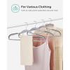 imageSONGMICS Pack of 50 Coat Hangers SpaceSaving Plastic Clothes Hangers NonSlip 02 Inches Slim 165 Inches Wide 360 Swivel Silver Hook Light Gray and Dark Gray UCRP20G50Light  Dark Gray