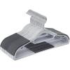 imageSONGMICS Pack of 50 Coat Hangers SpaceSaving Plastic Clothes Hangers NonSlip 02 Inches Slim 165 Inches Wide 360 Swivel Silver Hook Light Gray and Dark Gray UCRP20G50Light  Dark Gray