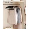 imageSONGMICS Pack of 50 Coat Hangers SpaceSaving Plastic Clothes Hangers NonSlip 02 Inches Slim 165 Inches Wide 360 Swivel Silver Hook Light Gray and Dark Gray UCRP20G50Black