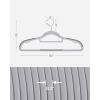 imageSONGMICS Pack of 50 Coat Hangers SpaceSaving Plastic Clothes Hangers NonSlip 02 Inches Slim 165 Inches Wide 360 Swivel Silver Hook Light Gray and Dark Gray UCRP20G50Lightgray  Darkgray