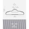 imageSONGMICS Pack of 50 Coat Hangers SpaceSaving Plastic Clothes Hangers NonSlip 02 Inches Slim 165 Inches Wide 360 Swivel Silver Hook Light Gray and Dark Gray UCRP20G50Light  Dark Gray