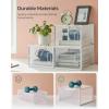 imageSONGMICS Shoe Boxes Pack of 12 Shoe Storage Organizers Stackable Clear Plastic Boxes for Closet Sneakers 131 x 91 x 56 Inches Transparent and White ULSP12SWTTransparent  White