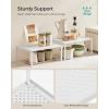 imageSONGMICS Spice Racks Set of 2 Metal Cabinet Shelf Organizers Countertop Organizers Shelf Risers Stackable Expandable Silver UKCS01SVWhite