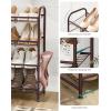 imageSONGMICS Stackable Shoe Rack 4 Tier Metal Shoes Rack Storage Shelf Holds up to 20 Pairs Shoes Adjustable Slanted Shelves Tower Organizer for Closet Entryway Small Spaces BronzeBronze