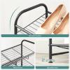 imageSONGMICS Stackable Shoe Rack 4 Tier Metal Shoes Rack Storage Shelf Holds up to 20 Pairs Shoes Adjustable Slanted Shelves Tower Organizer for Closet Entryway Small Spaces BronzeBlack