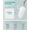 imageSONGMICS Trash Bags for 8Gallon 30 L Trash Cans Drawstring Kitchen Garbage Bags PreSeparated Liner Code 30A 2 Rolls 90 Count White UKRB30A0240 Count Pack of 2