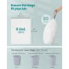imageSONGMICS Trash Bags for 8Gallon 30 L Trash Cans Drawstring Kitchen Garbage Bags PreSeparated Liner Code 30A 2 Rolls 90 Count White UKRB30A0240 Count Pack of 2