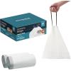 imageSONGMICS Trash Bags for 8Gallon 30 L Trash Cans Drawstring Kitchen Garbage Bags PreSeparated Liner Code 30A 2 Rolls 90 Count White UKRB30A0240 Count Pack of 2