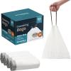 imageSONGMICS Trash Bags for 8Gallon 30 L Trash Cans Drawstring Kitchen Garbage Bags PreSeparated Liner Code 30A 2 Rolls 90 Count White UKRB30A0240 Count Pack of 4
