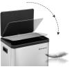 imageSONGMICS Trash Can 12Gallon Pedal Garbage Can Stainless Steel Step Bin Plastic Inner Bucket and Lid Soft Closure Fingerprint Proof for Kitchen Living Room Silver ULTB007E0112 Gal