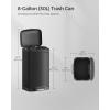 imageSONGMICS Trash Can 8 Gallon 30L Trash Bin with Lid and Inner Bucket Stainless Steel Garbage Can Soft Close Black ULTB01B30