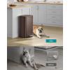 imageSONGMICS Trash Can with Lid 8 Gallon Garbage Can Stainless Steel Small Waste Bin with Step Pedal and Inner Bucket Soft Close Kitchen White ULTB102W01Brown