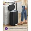 imageSONGMICS Trash Can with Lid 8 Gallon Garbage Can Stainless Steel Small Waste Bin with Step Pedal and Inner Bucket Soft Close Kitchen White ULTB102W01Black