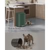 imageSONGMICS Trash Can with Lid 8 Gallon Garbage Can Stainless Steel Small Waste Bin with Step Pedal and Inner Bucket Soft Close Kitchen White ULTB102W01Retro Green