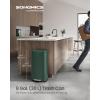 imageSONGMICS Trash Can with Lid 8 Gallon Garbage Can Stainless Steel Small Waste Bin with Step Pedal and Inner Bucket Soft Close Kitchen White ULTB102W01Retro Green