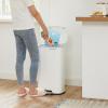 imageSONGMICS Trash Can with Lid 8 Gallon Garbage Can Stainless Steel Small Waste Bin with Step Pedal and Inner Bucket Soft Close Kitchen White ULTB102W01White