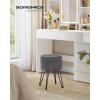 imageSONGMICS Vanity Stool Chair Small Ottoman Stool with Storage Vanity Chair 154 Dia x 174 Inches 4 Metal Legs for Makeup Room for Living Room Bedroom Cream White ULOM002W01Slate Gray