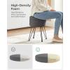 imageSONGMICS Vanity Stool Chair Small Ottoman Stool with Storage Vanity Chair 154 Dia x 174 Inches 4 Metal Legs for Makeup Room for Living Room Bedroom Cream White ULOM002W01Slate Gray