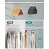 imageSONGMICS Velvet Hangers 50 Pack NonSlip Clothes Hangers 17 x 83 Inches Coat Hangers with Wide Shoulder Notches Pants Bar 360 Swivel Hook SpaceSaving for Closet Ink Black UCRF039B03Gray