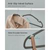 imageSONGMICS Velvet Hangers 50 Pack NonSlip Clothes Hangers 17 x 83 Inches Coat Hangers with Wide Shoulder Notches Pants Bar 360 Swivel Hook SpaceSaving for Closet Ink Black UCRF039B03Gray