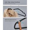 imageSONGMICS Velvet Hangers 50 Pack NonSlip Clothes Hangers 17 x 83 Inches Coat Hangers with Wide Shoulder Notches Pants Bar 360 Swivel Hook SpaceSaving for Closet Ink Black UCRF039B03Ink Black