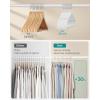 imageSONGMICS Velvet Hangers 50 Pack NonSlip Clothes Hangers 17 x 83 Inches Coat Hangers with Wide Shoulder Notches Pants Bar 360 Swivel Hook SpaceSaving for Closet Ink Black UCRF039B03Cloud White