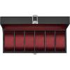imageSONGMICS Watch Box 12Slot Watch Case with Large Glass Lid Removable Watch Pillows Watch Box Organizer Gift for Loved Ones Black Synthetic Leather Gray Lining UJWB12BKBlack  Wine Red