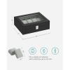 imageSONGMICS Watch Box 12Slot Watch Case with Large Glass Lid Removable Watch Pillows Watch Box Organizer Gift for Loved Ones Black Synthetic Leather Gray Lining UJWB12BKBlack  Gray