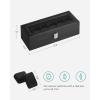 imageSONGMICS Watch Box 12Slot Watch Case with Large Glass Lid Removable Watch Pillows Watch Box Organizer Gift for Loved Ones Black Synthetic Leather Gray Lining UJWB12BKBlack  Black