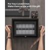imageSONGMICS Watch Box 12Slot Watch Case with Large Glass Lid Removable Watch Pillows Watch Box Organizer Gift for Loved Ones Black Synthetic Leather Gray Lining UJWB12BKBlack  Black