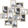 imageSONGMICS 4x6 Collage Picture Frames 12Pack Photo Collage Frame for Wall Decor Glass Front Assembly Required Rustic Brown URPF022X01Natural Beige