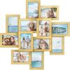 imageSONGMICS 4x6 Collage Picture Frames 12Pack Photo Collage Frame for Wall Decor Glass Front Assembly Required Rustic Brown URPF022X01Pale Gold