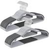 imageSONGMICS Pack of 50 Coat Hangers SpaceSaving Plastic Clothes Hangers NonSlip 02 Inches Slim 165 Inches Wide 360 Swivel Silver Hook Light Gray and Dark Gray UCRP20G50Light  Dark Gray