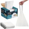 imageSONGMICS Trash Bags for 8Gallon 30 L Trash Cans Drawstring Kitchen Garbage Bags PreSeparated Liner Code 30A 2 Rolls 90 Count White UKRB30A0240 Count Pack of 4