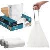 imageSONGMICS Trash Bags for 8Gallon 30 L Trash Cans Drawstring Kitchen Garbage Bags PreSeparated Liner Code 30A 2 Rolls 90 Count White UKRB30A0240 Count Pack of 2