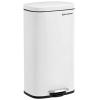 imageSONGMICS Trash Can with Lid 8 Gallon Garbage Can Stainless Steel Small Waste Bin with Step Pedal and Inner Bucket Soft Close Kitchen White ULTB102W01White
