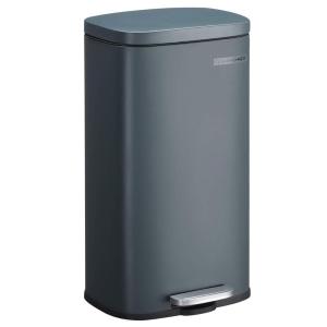 imageSONGMICS Trash Can with Lid 8 Gallon Garbage Can Stainless Steel Small Waste Bin with Step Pedal and Inner Bucket Soft Close Kitchen White ULTB102W01Greenish Gray