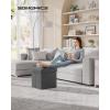 imageSONGMICS 118 Inches Small Folding Storage Ottoman Cube Storage Footrest Foot Rest Stool for Living Room Bedroom Dorm Dark Gray ULSF028G01Dark Gray