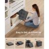imageSONGMICS 118 Inches Small Folding Storage Ottoman Cube Storage Footrest Foot Rest Stool for Living Room Bedroom Dorm Dark Gray ULSF028G01Dark Gray