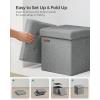 imageSONGMICS 118 Inches Small Folding Storage Ottoman Cube Storage Footrest Foot Rest Stool for Living Room Bedroom Dorm Dark Gray ULSF028G01Light Gray