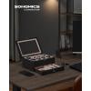 imageSONGMICS 12Slot Watch Box Watch Display Case with Large Glass Lid Removable Watch Pillows Velvet Lining Gift Idea Ebony Black UJOW120B01Ebony Black
