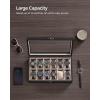 imageSONGMICS 12Slot Watch Box Watch Display Case with Large Glass Lid Removable Watch Pillows Velvet Lining Gift Idea Ebony Black UJOW120B01Ebony Black
