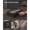 imageSONGMICS 12Slot Watch Box Watch Display Case with Large Glass Lid Removable Watch Pillows Velvet Lining Gift Idea Ebony Black UJOW120B01Ebony Black