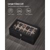 imageSONGMICS 12Slot Watch Box Watch Display Case with Large Glass Lid Removable Watch Pillows Velvet Lining Gift Idea Ebony Black UJOW120B01Ebony Black