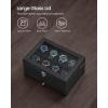 imageSONGMICS 12Slot Watch Box Watch Display Case with Large Glass Lid Removable Watch Pillows Velvet Lining Gift Idea Ebony Black UJOW120B01Ink Black