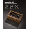 imageSONGMICS 12Slot Watch Box Watch Display Case with Large Glass Lid Removable Watch Pillows Velvet Lining Gift Idea Ebony Black UJOW120B01Rustic Walnut