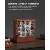 imageSONGMICS 12Slot Watch Box Watch Display Case with Window Solid Wood Veneer Velvet Lining Vertical Storage Space Saving Gift Idea Coffee Brown UJOW014K01Coffee Brown