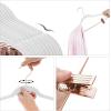 imageSONGMICS 24 Pack Pants Hangers 167 Inch Coat Hangers with Rose Gold Colored Movable Clips HeavyDuty NonSlip SpaceSaving for Pants Skirts Dresses Light Pink UCRF14PK24White