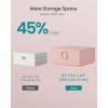 imageSONGMICS 2Layer Jewelry Box Jewelry Organizer with Handle Removable Jewelry Tray Jewelry Storage Floating Effect 81 x 94 x 43 Inches Gift Idea White UJBC165W01Jelly Pink